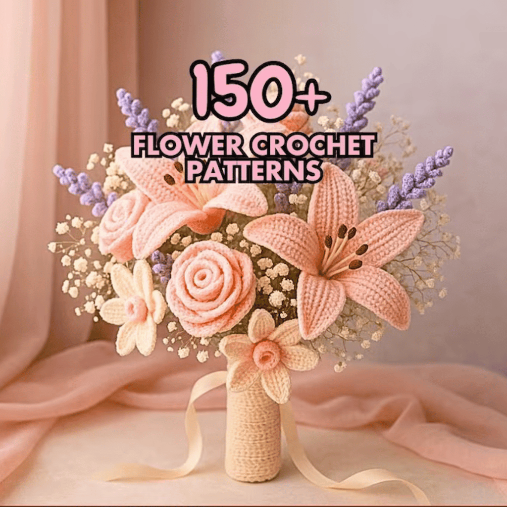 150+ Wedding Flower Crochet Pattern Bundle