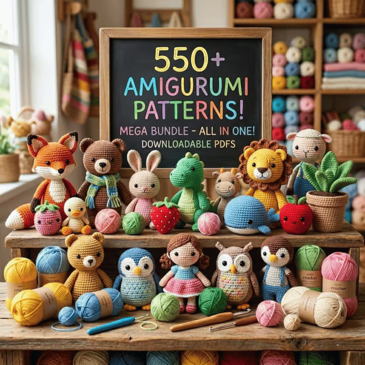 550+ Amigurumi Crochet Patterns Bundle – Ultimate Plushie & Toy PDF Collection