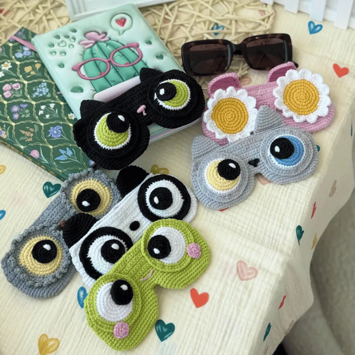 5-in-1 Crochet Glasses Case Pattern – Eyeglass & Sunglasses Pouch PDF Bundle