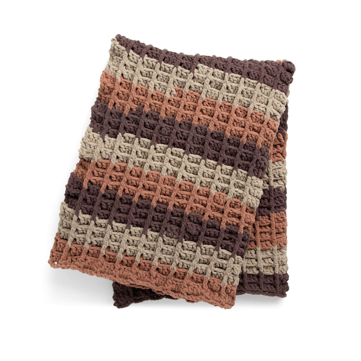 Bernat Bricks Crochet Blanket Pattern – Chunky Textured Afghan PDF