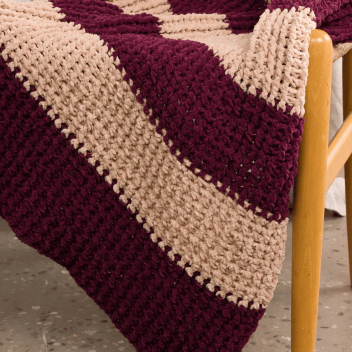 Bernat Deep Ridge Crochet Blanket Pattern – Chunky Textured Afghan PDF