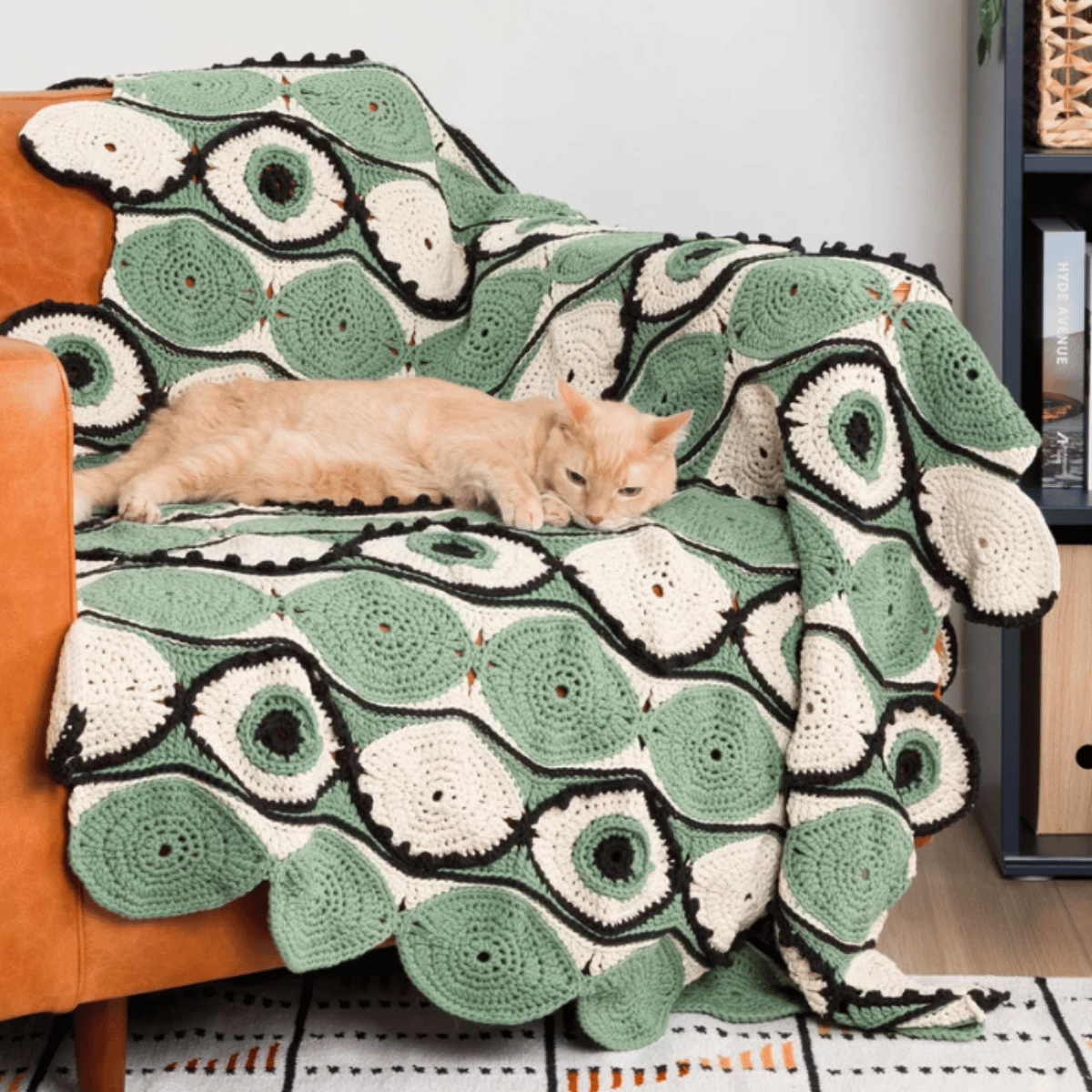 Bernat Eye See You Crochet Blanket Pattern – Textured Eyelet Afghan PDF