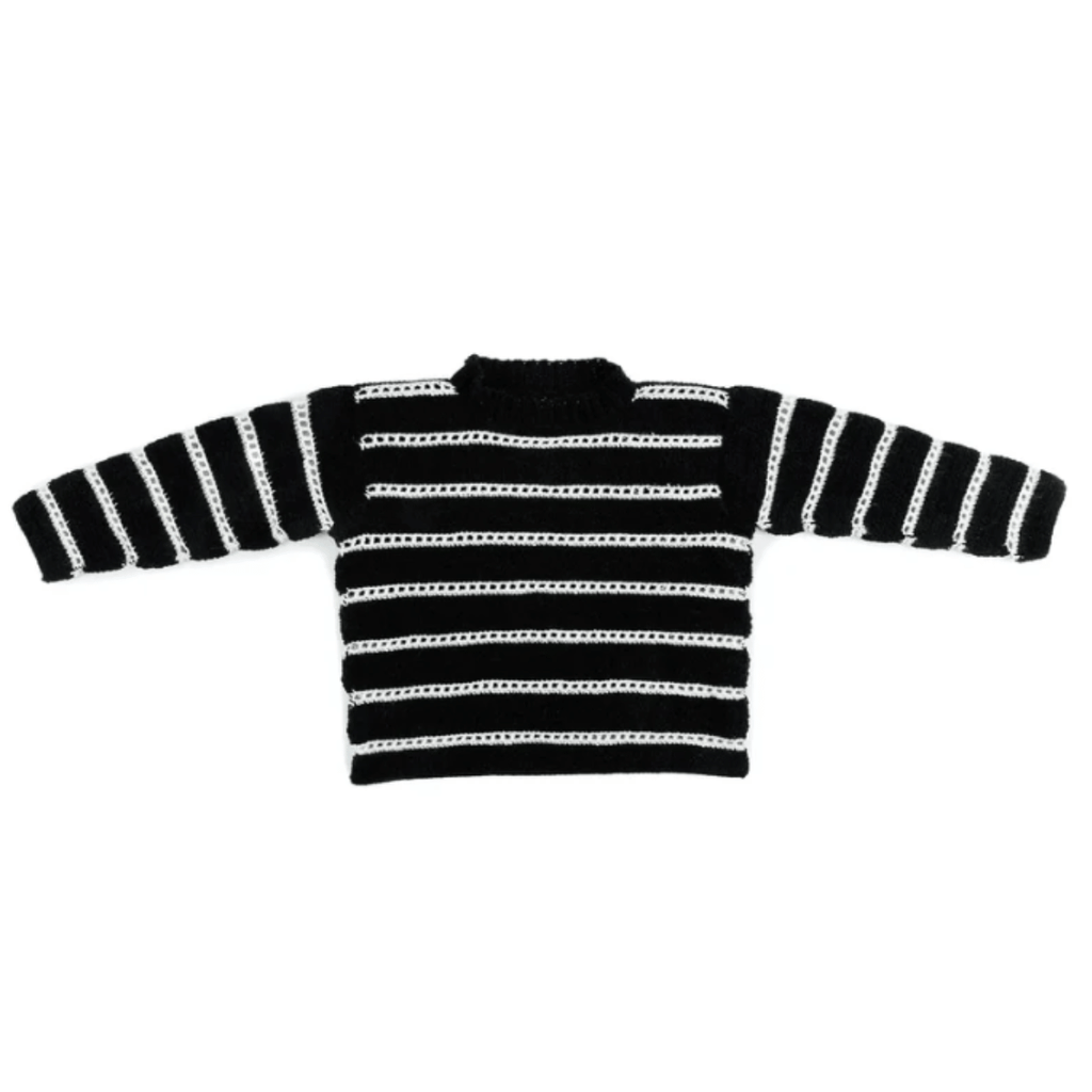 Bernat Eyelet Stripes Crochet Pullover Pattern – Lightweight Sweater PDF