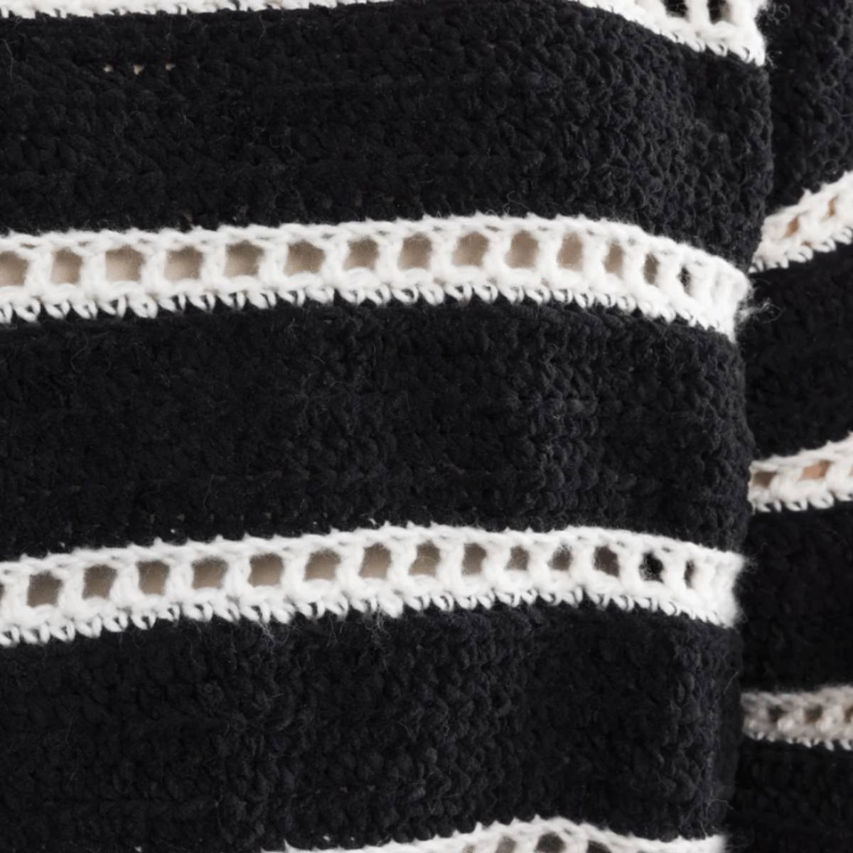Bernat Eyelet Stripes Crochet Pullover Pattern – Lightweight Sweater PDF