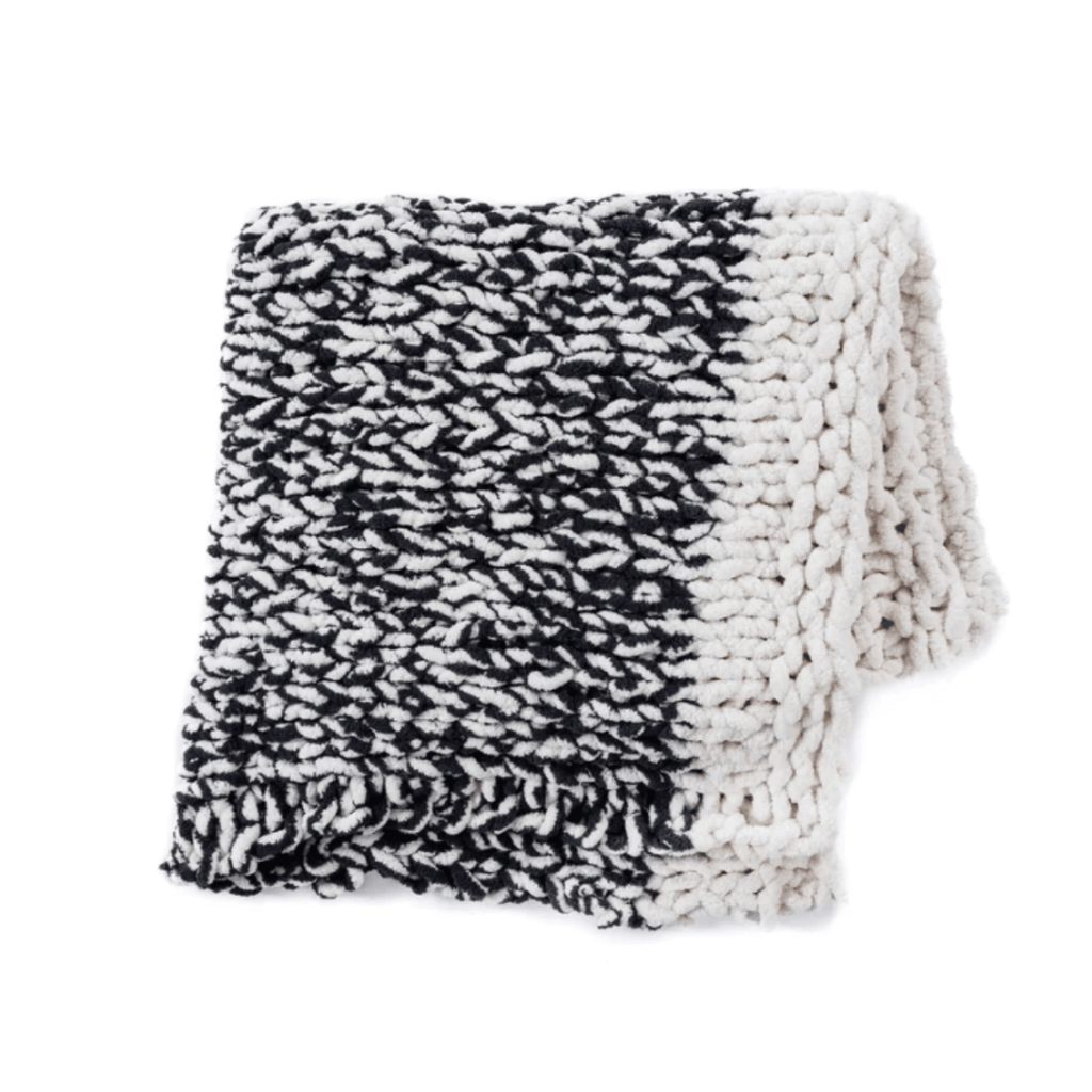 Bernat Go With the Flow Table Knit Blanket Pattern