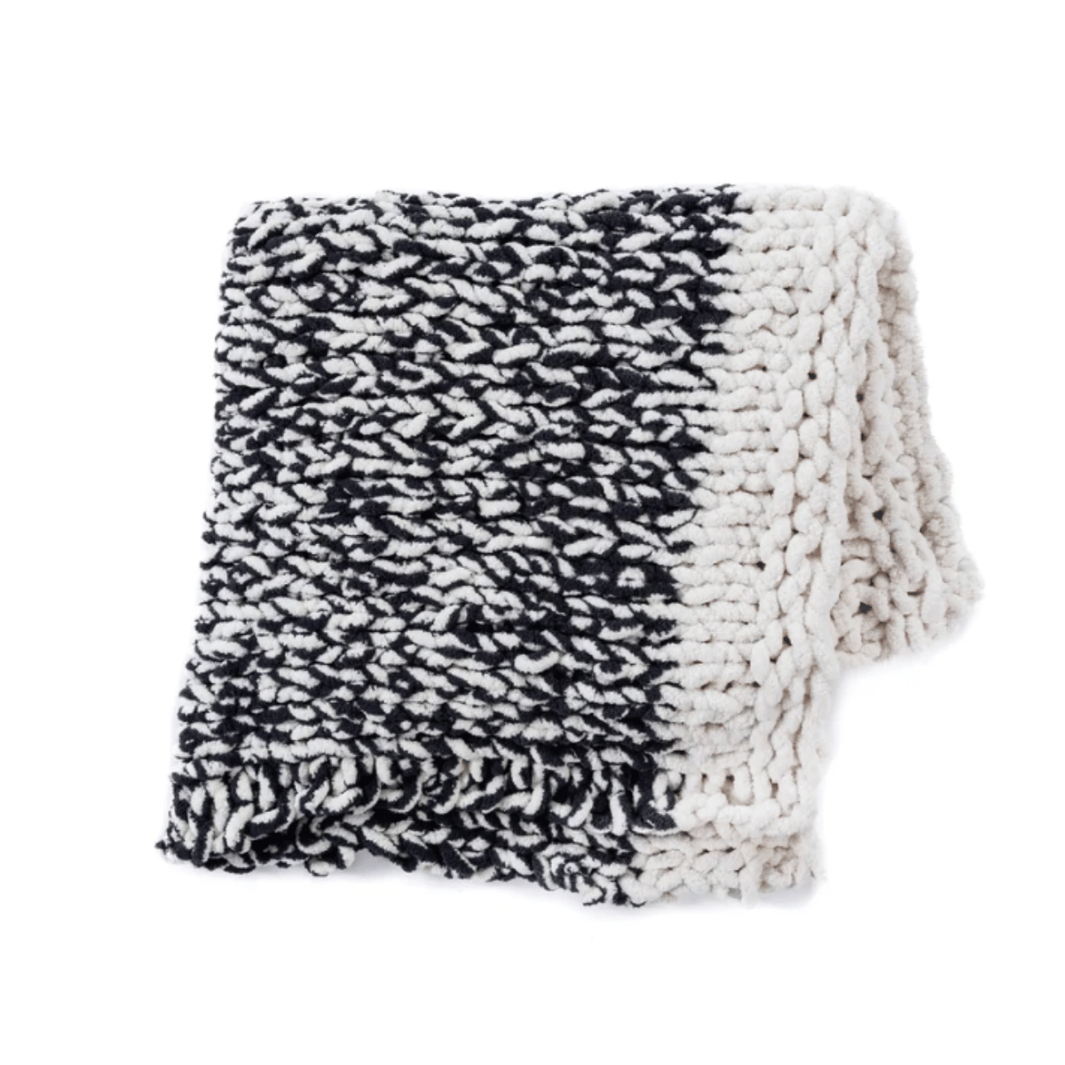 Bernat Go With the Flow Table Knit Blanket Pattern