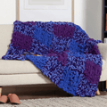 Bernat Just Plaid to Be Here Table Knit Blanket