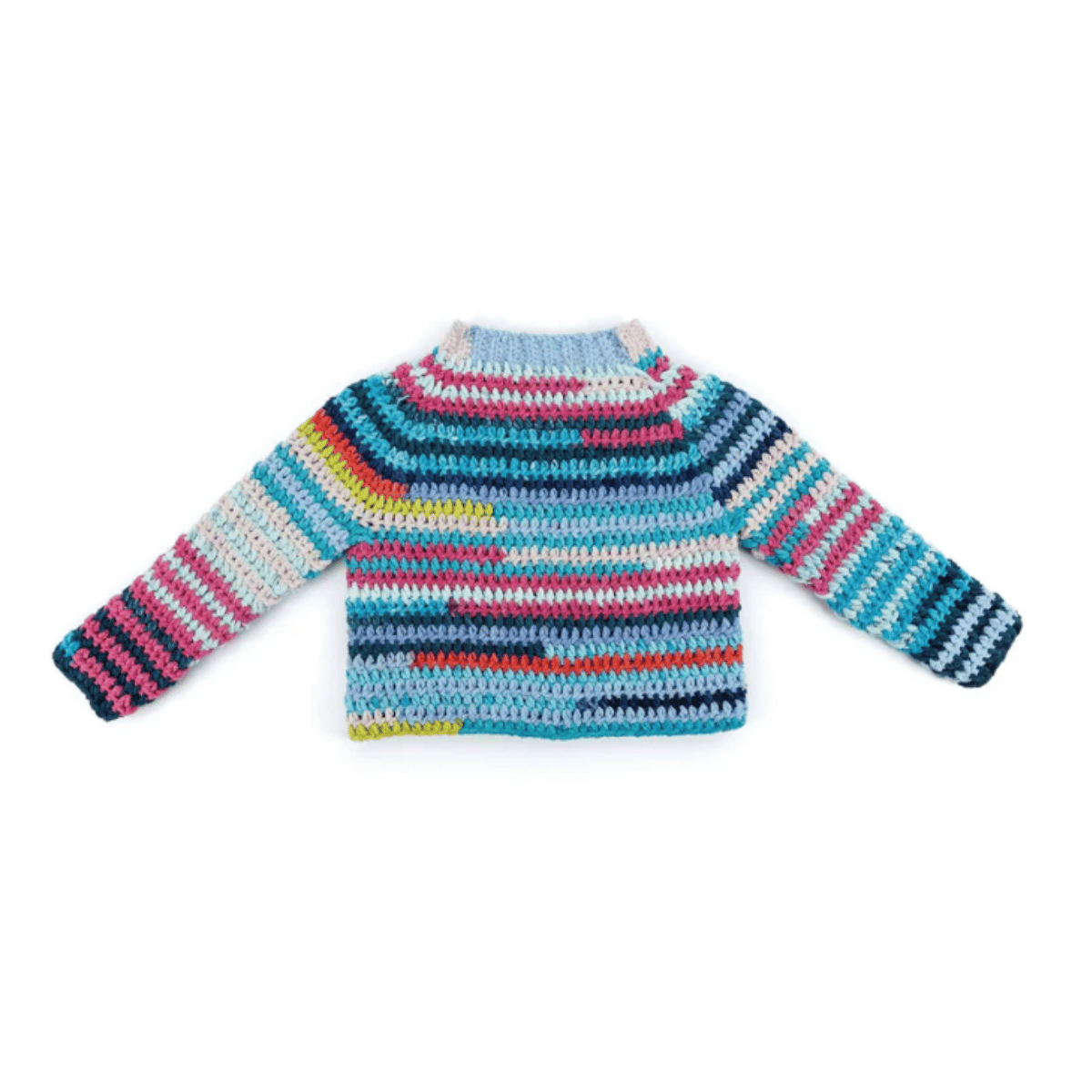 Bernat Patchwork Crochet Pullover Pattern – Granny Square Sweater PDF