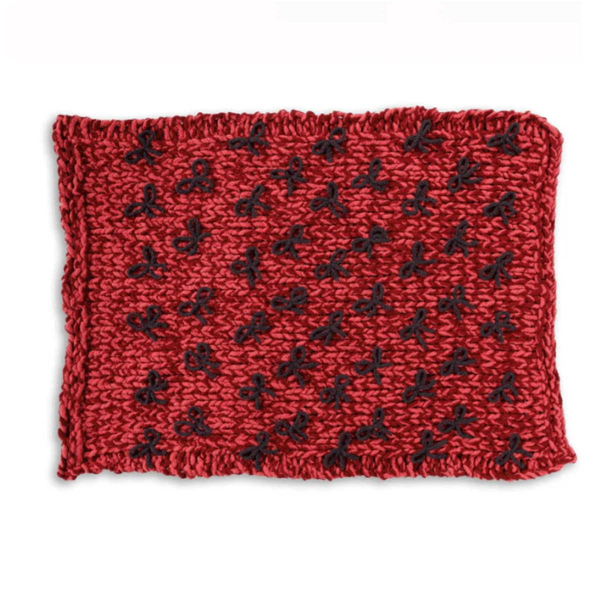 Bernat Put a Bow On It Table Knit Blanket Pattern
