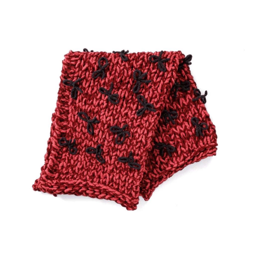 Bernat Put a Bow On It Table Knit Blanket Pattern