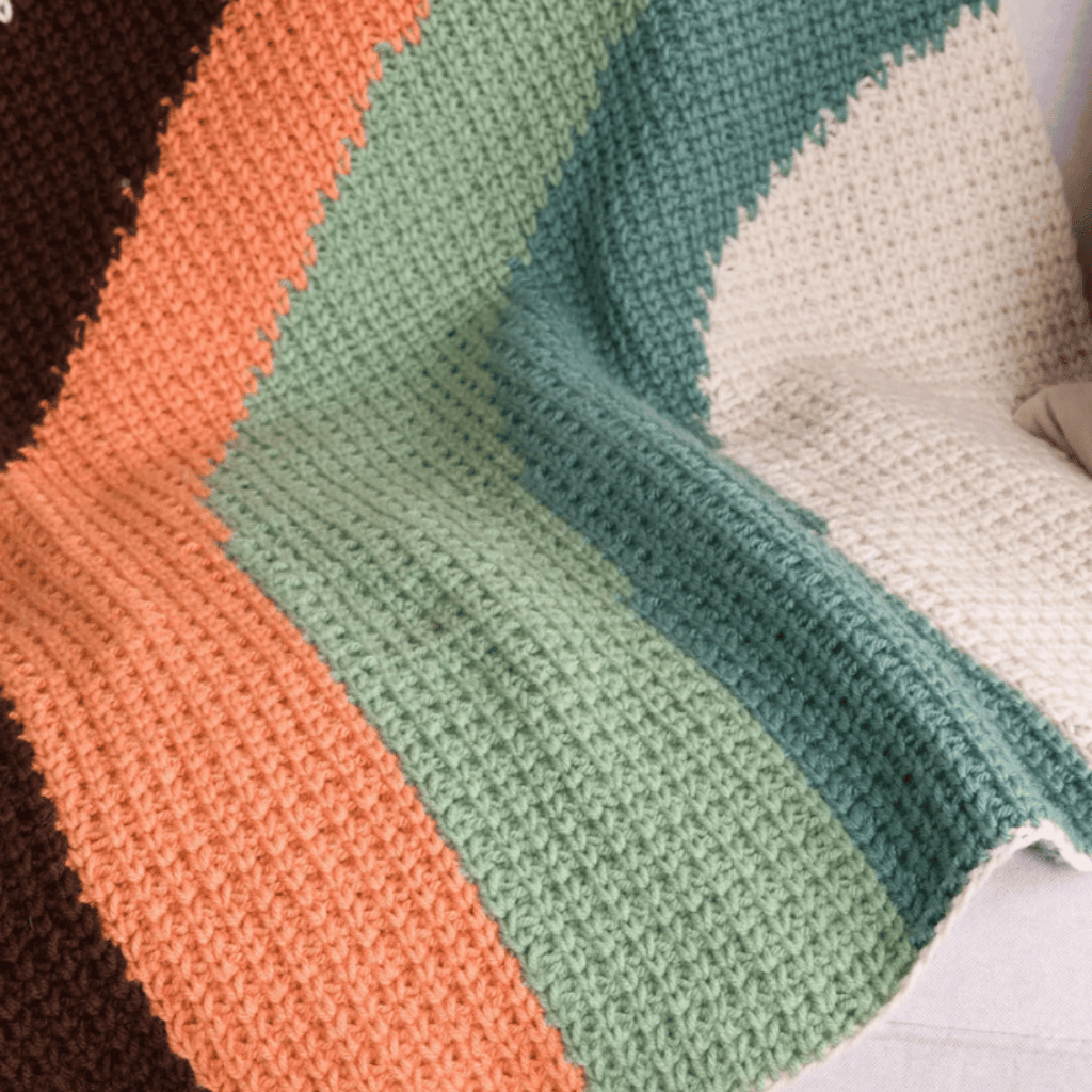 Caron Calm Current Crochet Blanket