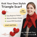 Easy Triangle Scarf Knitting Pattern – Cozy Shawl & Wrap PDF