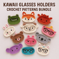 Kawaii Glasses Holders Crochet Pattern PDF – Cute Animal Eyeglass Stand Tutorial
