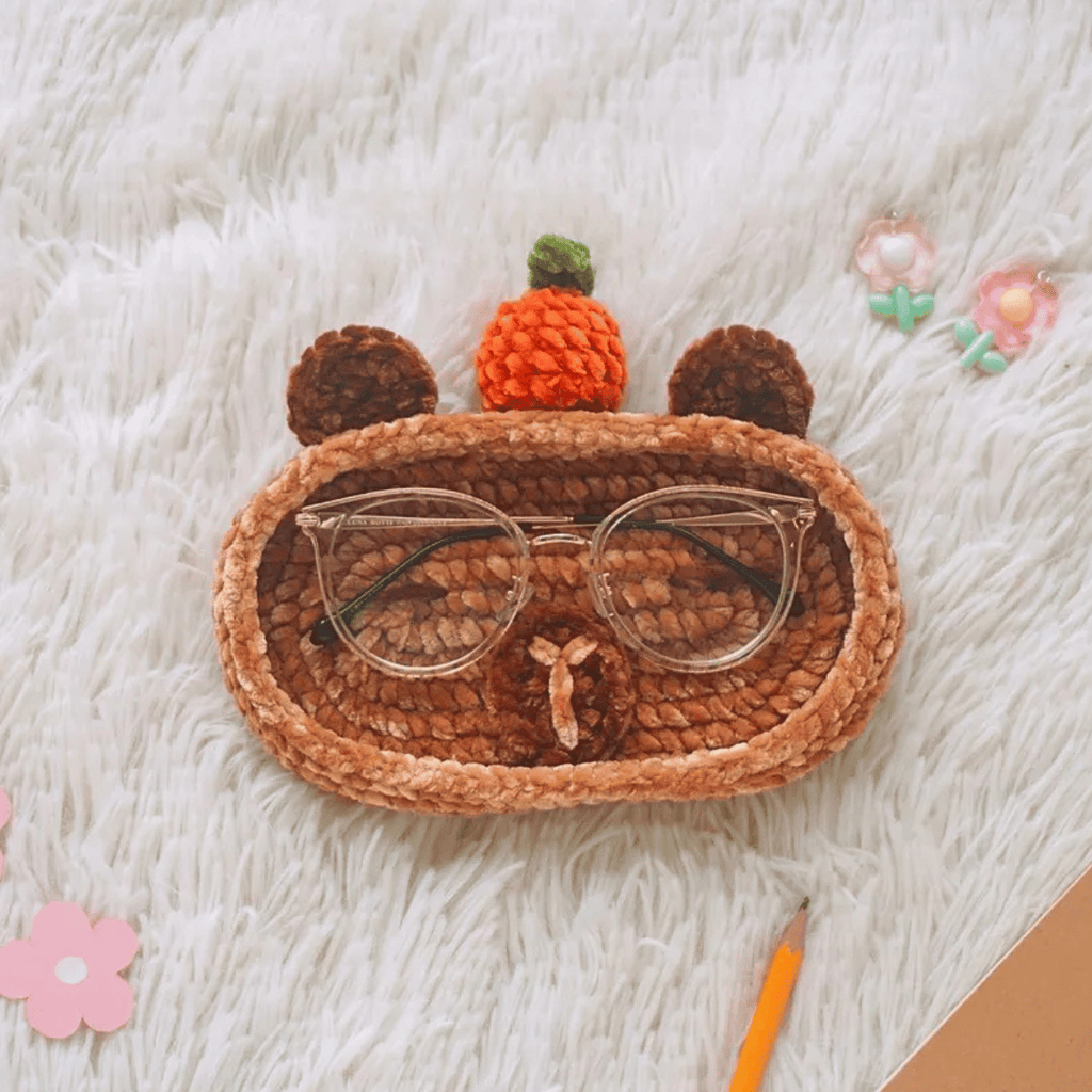 Kawaii Glasses Holders Crochet Pattern PDF – Cute Animal Eyeglass Stand Tutorial