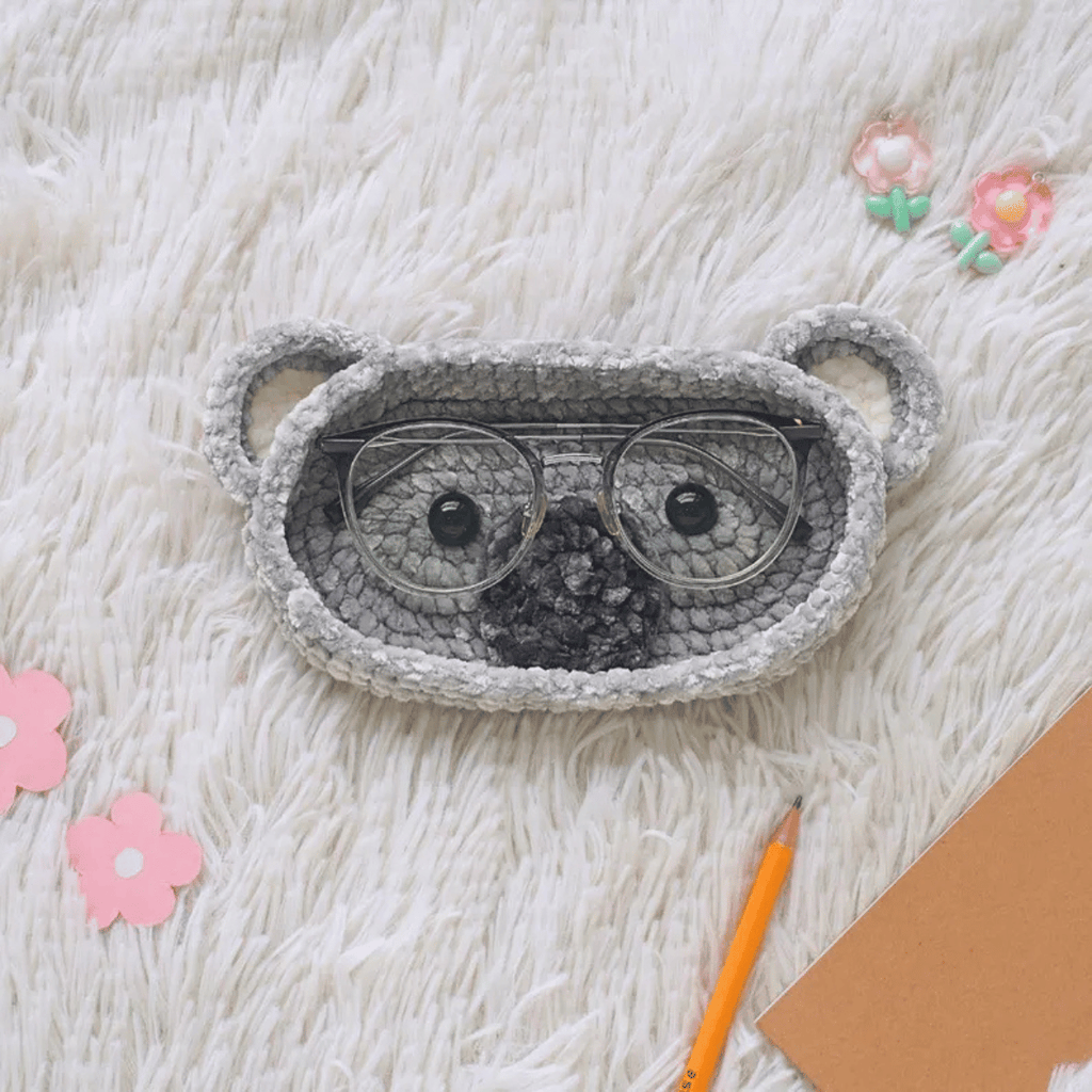 Kawaii Glasses Holders Crochet Pattern PDF – Cute Animal Eyeglass Stand Tutorial