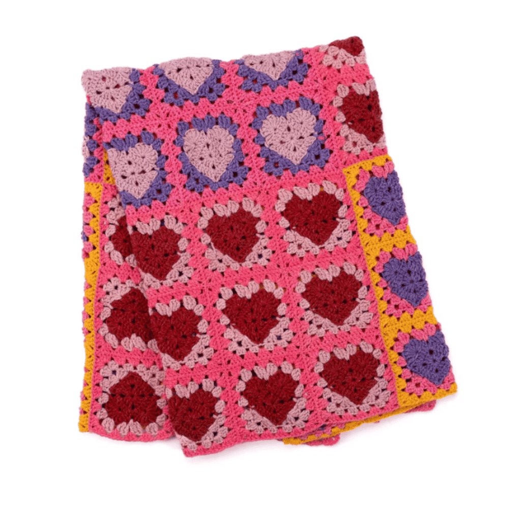 Red Heart Crochet Lots O’ Love Blanket Pattern – Cozy Heart Throw PDF