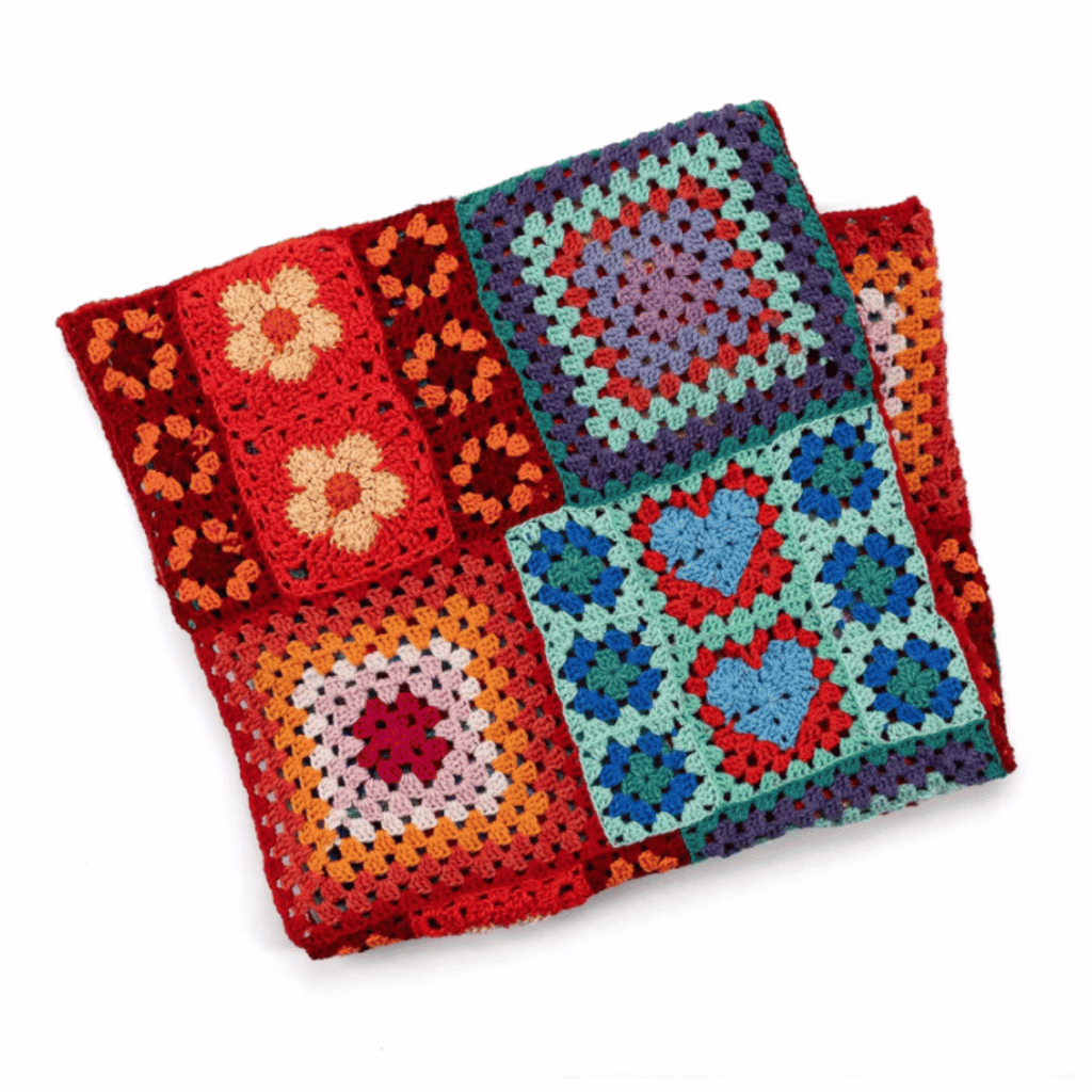 Red Heart Positively Zany Crochet Blanket Pattern – Colorful Cozy Throw PDF