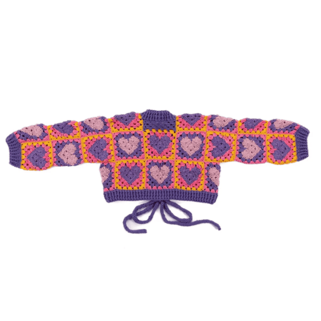 Red Heart Wrapped In Love Crochet Cardigan Pattern