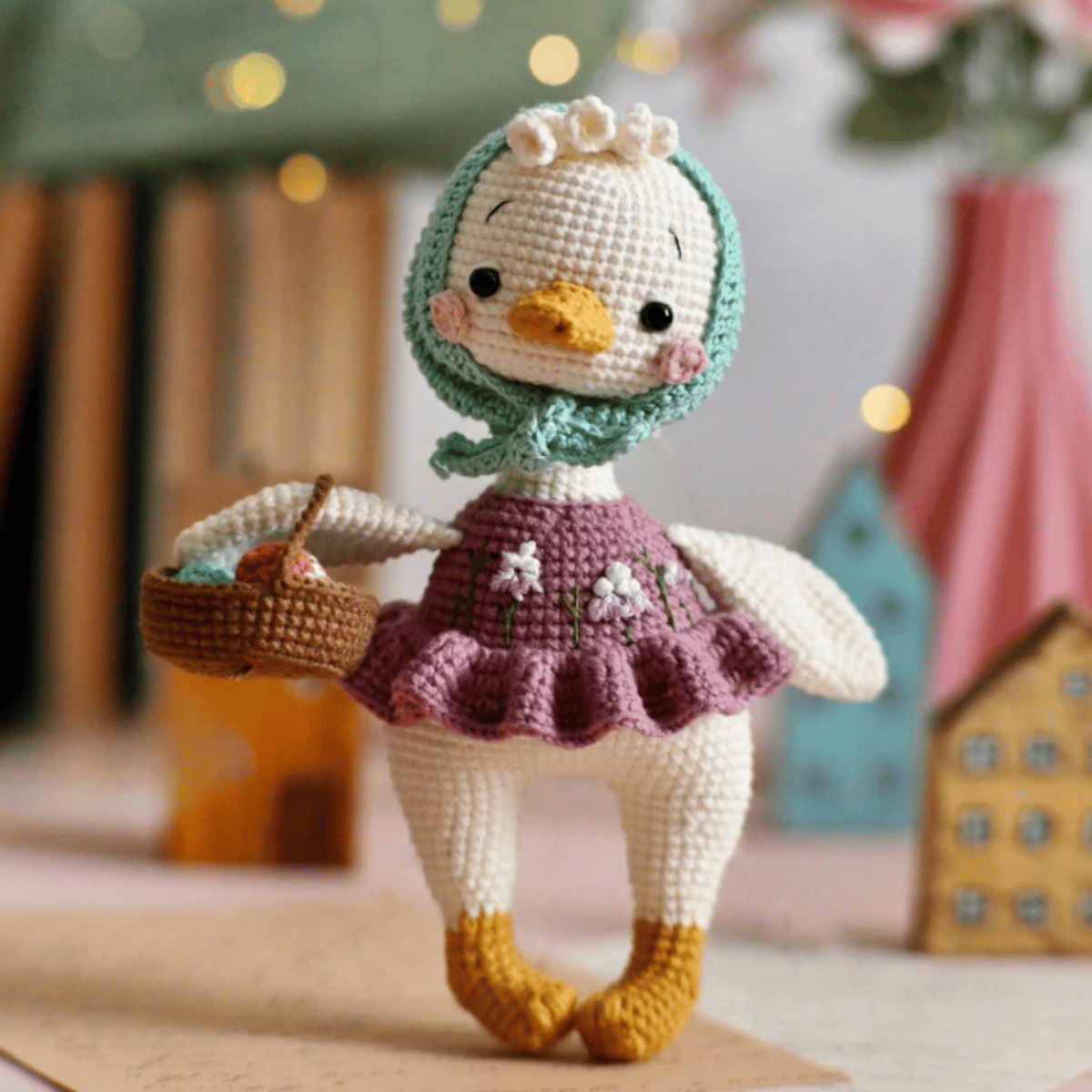 Cassie the Goose Amigurumi Crochet Pattern PDF – Cute Farm Animal Plush Design