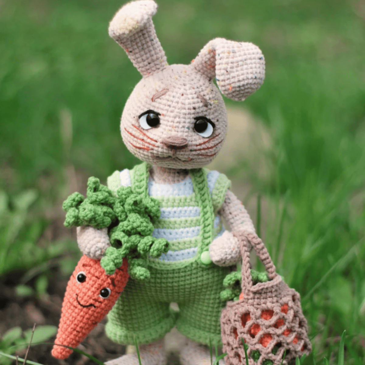 Benny the Bunny Amigurumi Crochet Pattern PDF Plush Bunny Toy Tutorial