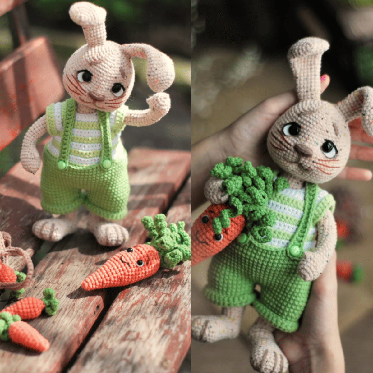 Benny the Bunny Amigurumi Crochet Pattern PDF Plush Bunny Toy Tutorial