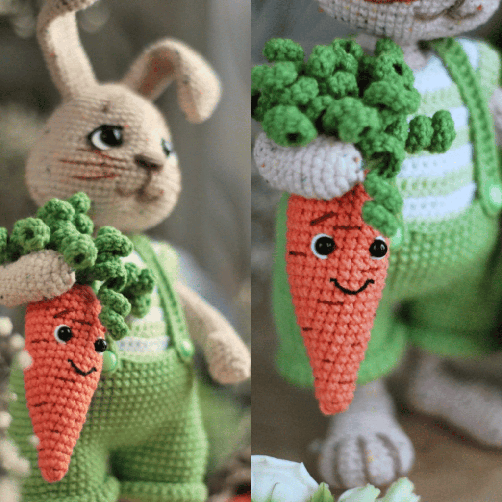 Benny the Bunny Amigurumi Crochet Pattern PDF Plush Bunny Toy Tutorial