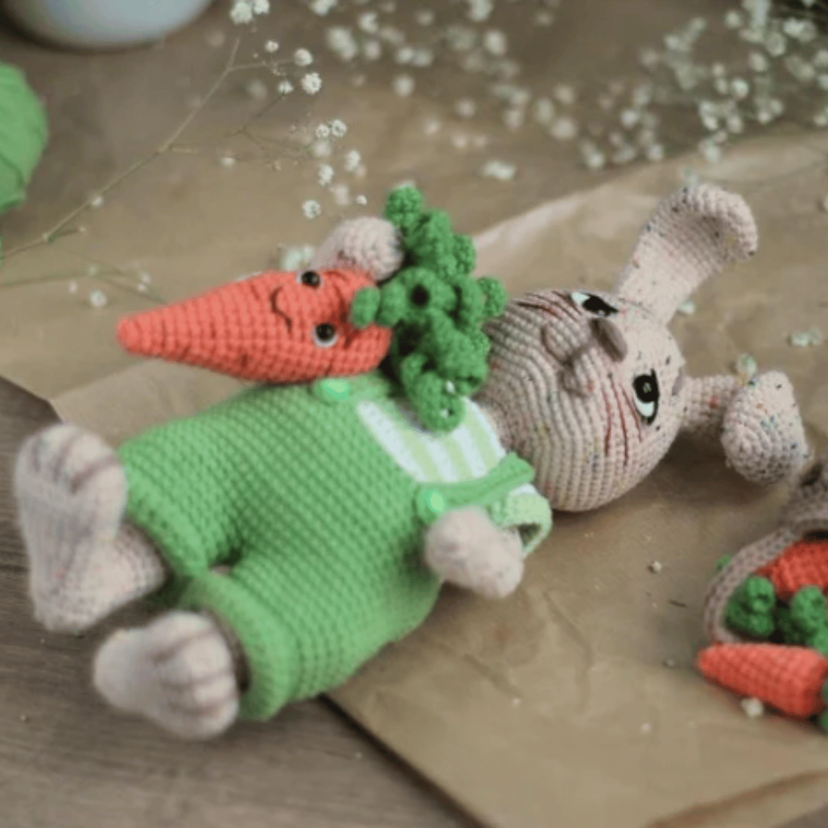 Benny the Bunny Amigurumi Crochet Pattern PDF Plush Bunny Toy Tutorial