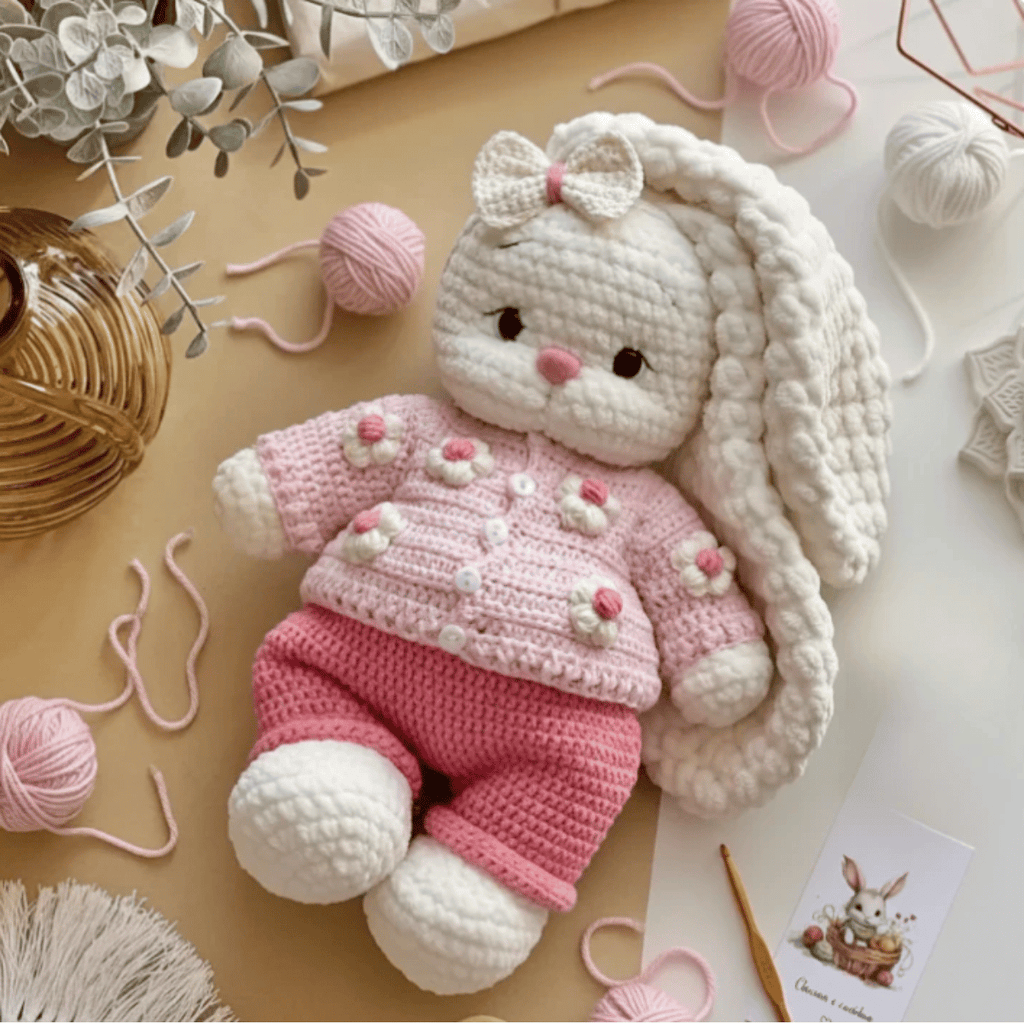 Bella Bunny Outfit Amigurumi Crochet Pattern PDF Toy & Clothes Tutorial