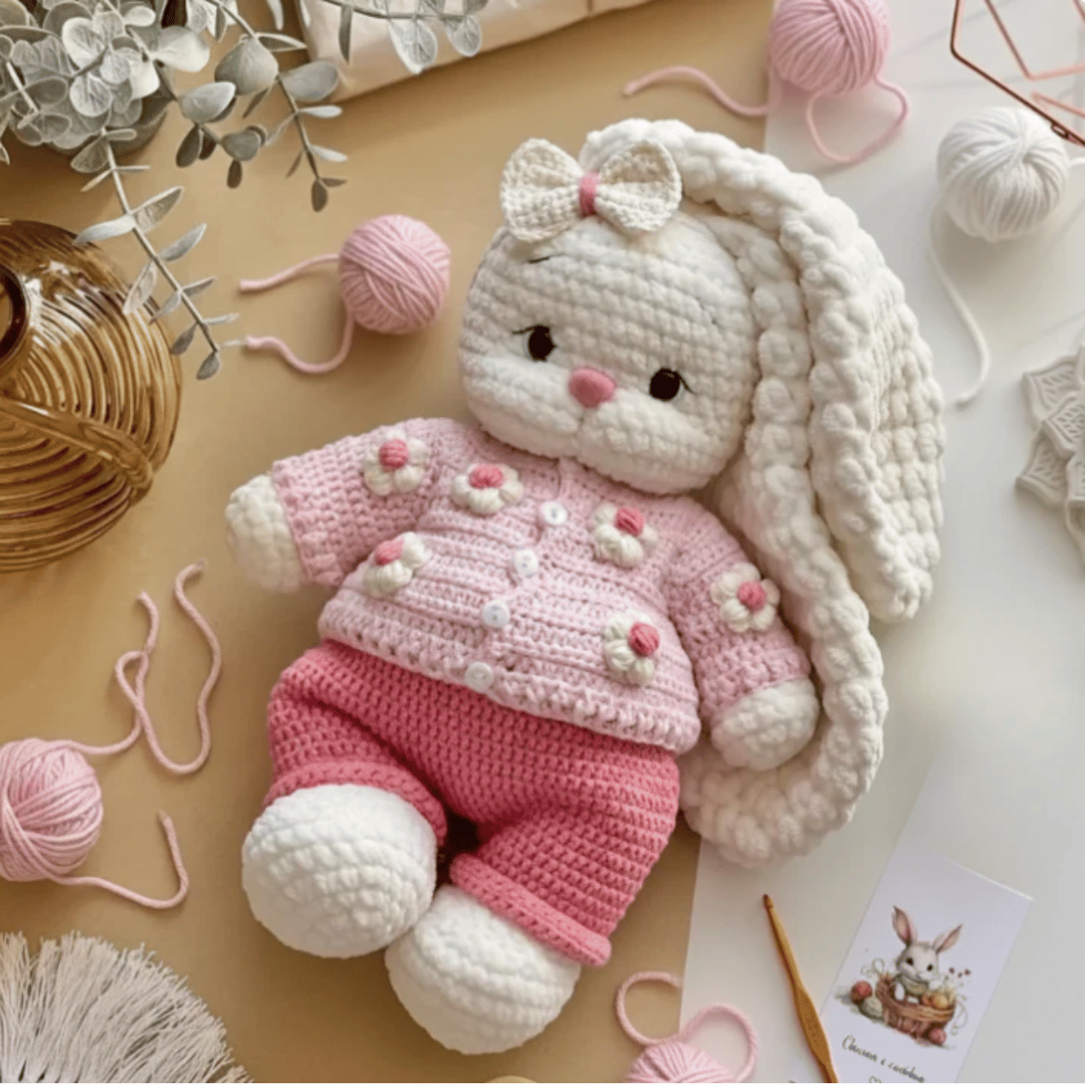 Bella Bunny Outfit Amigurumi Crochet Pattern PDF Toy & Clothes Tutorial