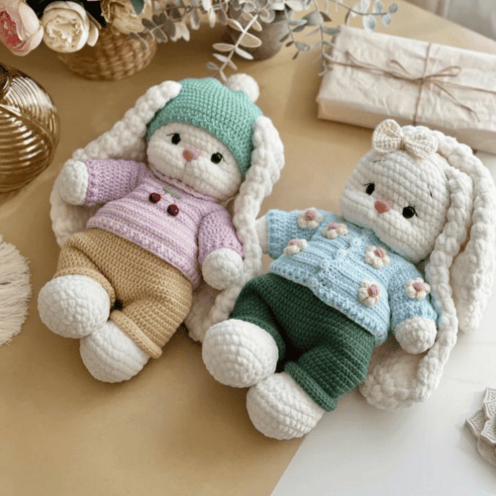 Bella Bunny Outfit Amigurumi Crochet Pattern PDF Toy & Clothes Tutorial