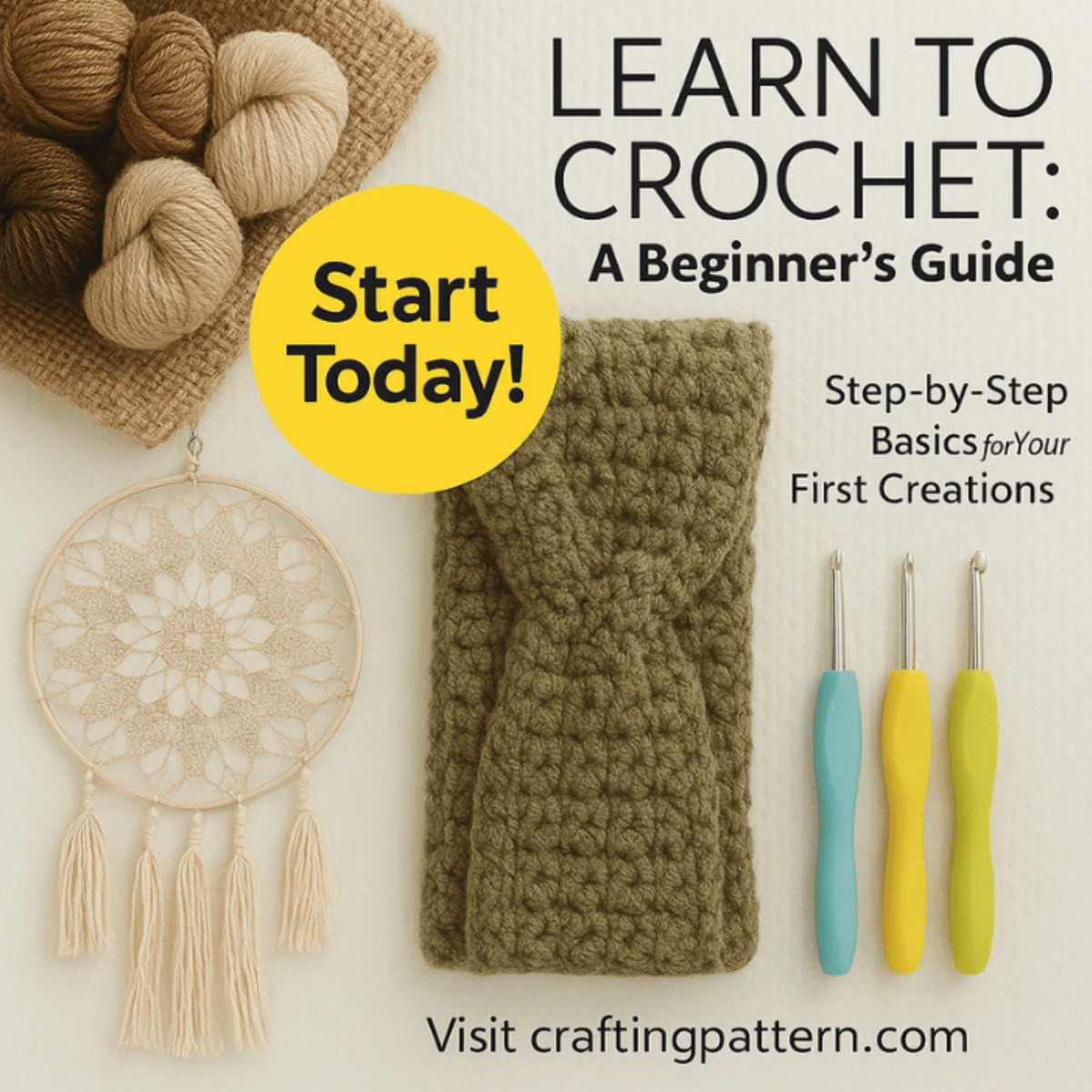Crochet Beginner’s Guide PDF – Easy Step-by-Step Crochet Tutorial for Beginners