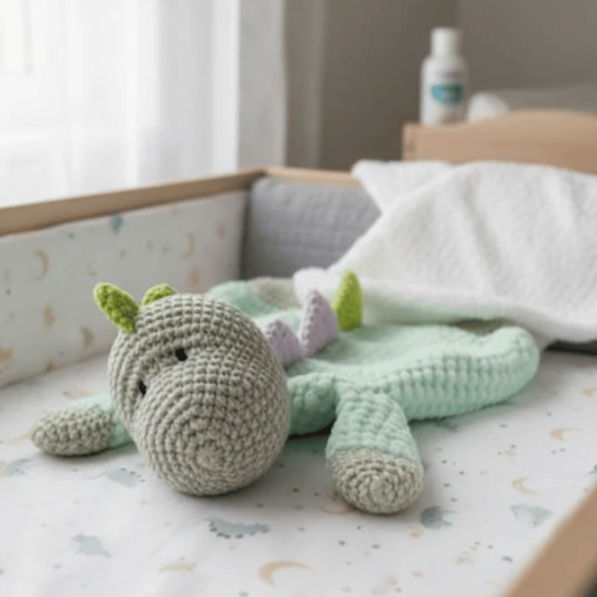 Dexter the Comforter Dinosaur Crochet Pattern PDF Baby Dino Lovey Tutorial