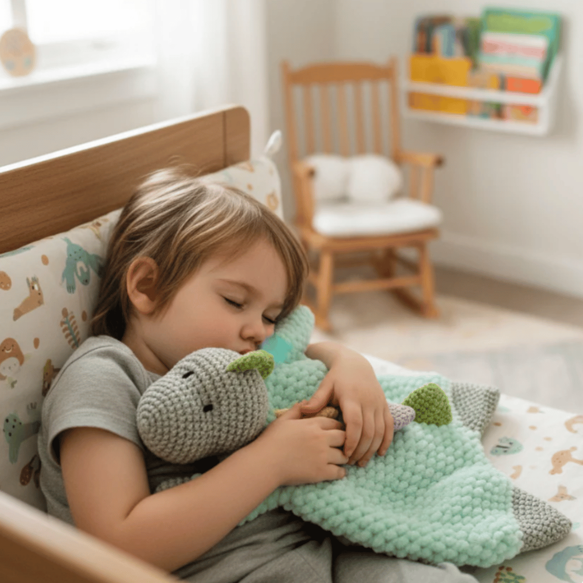 Dexter the Comforter Dinosaur Crochet Pattern PDF Baby Dino Lovey Tutorial