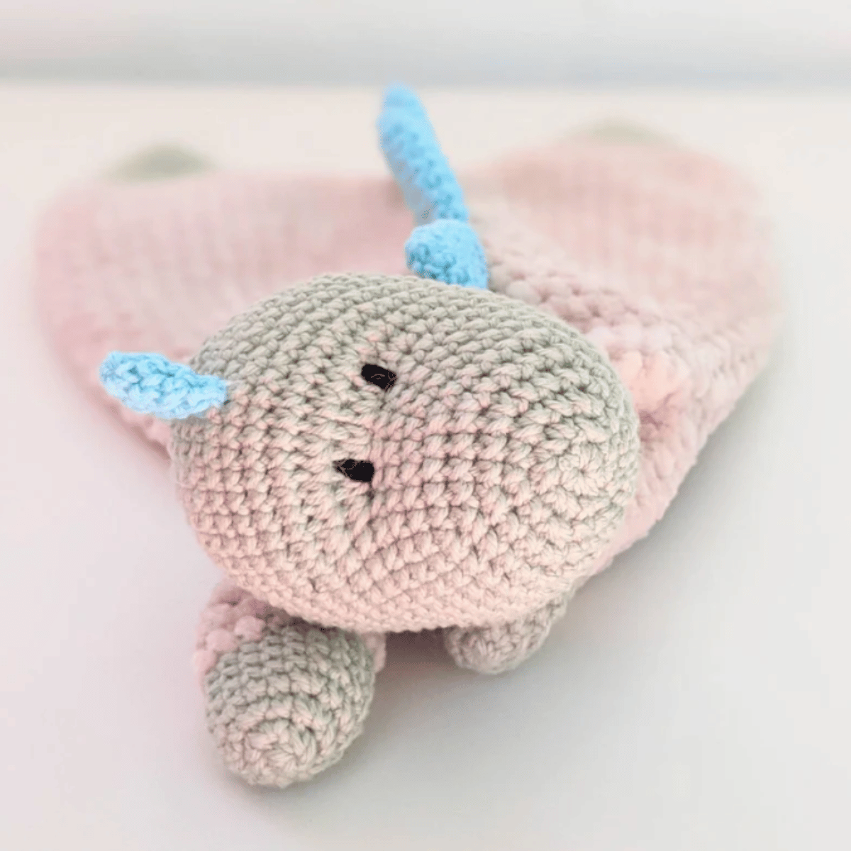 Dexter the Comforter Dinosaur Crochet Pattern PDF Baby Dino Lovey Tutorial