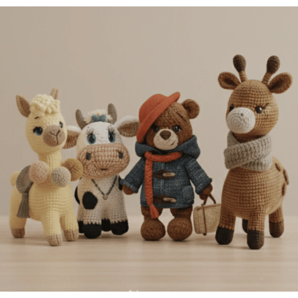 Forest Friends Amigurumi Crochet Pattern Bundle PDF Woodland Animal Toy Set