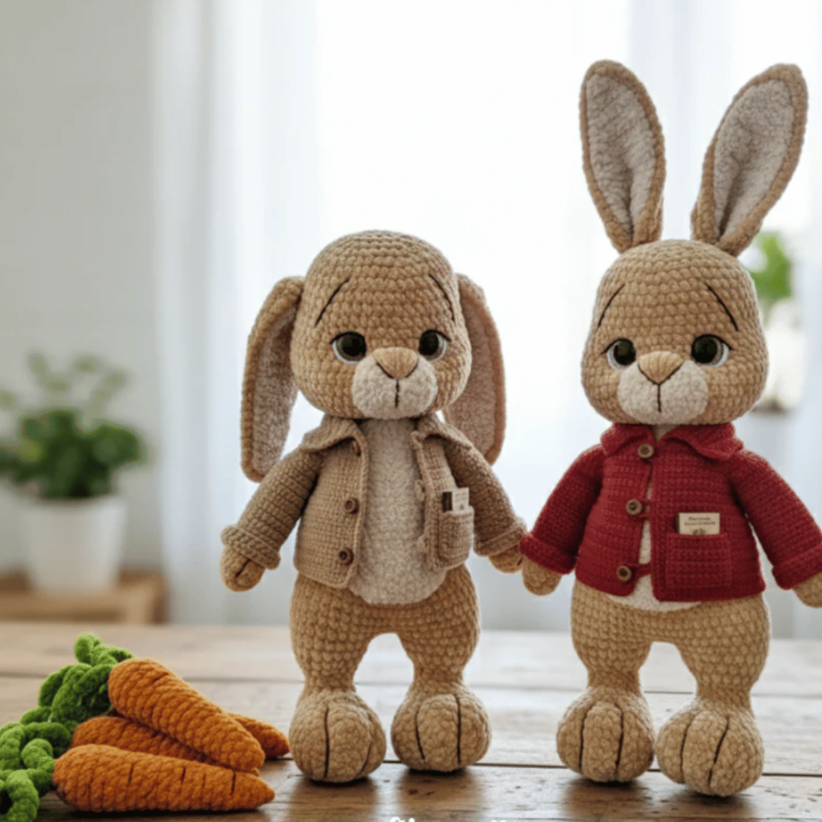 Lulu & Lili Crochet Bunny Pattern Set PDF Amigurumi Rabbit Bundle Tutorial