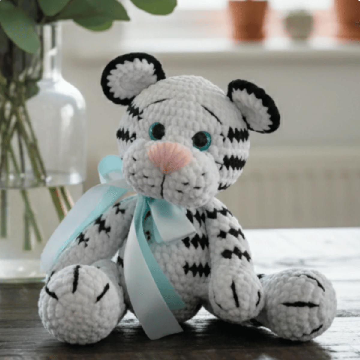 White Tiger Amigurumi Crochet Pattern PDF Jungle Plush Toy Tutorial