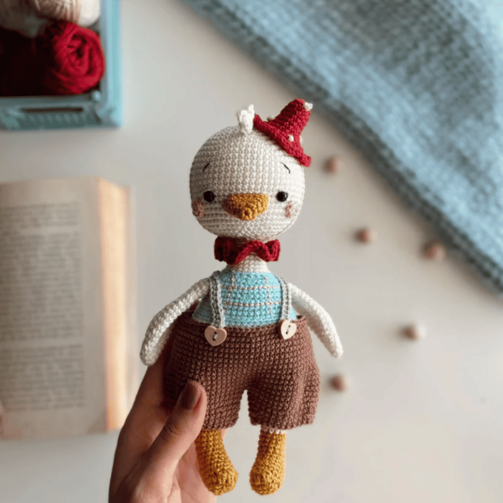 Pol the Goose Amigurumi Crochet Pattern PDF Farm Animal Plush Toy Tutorial