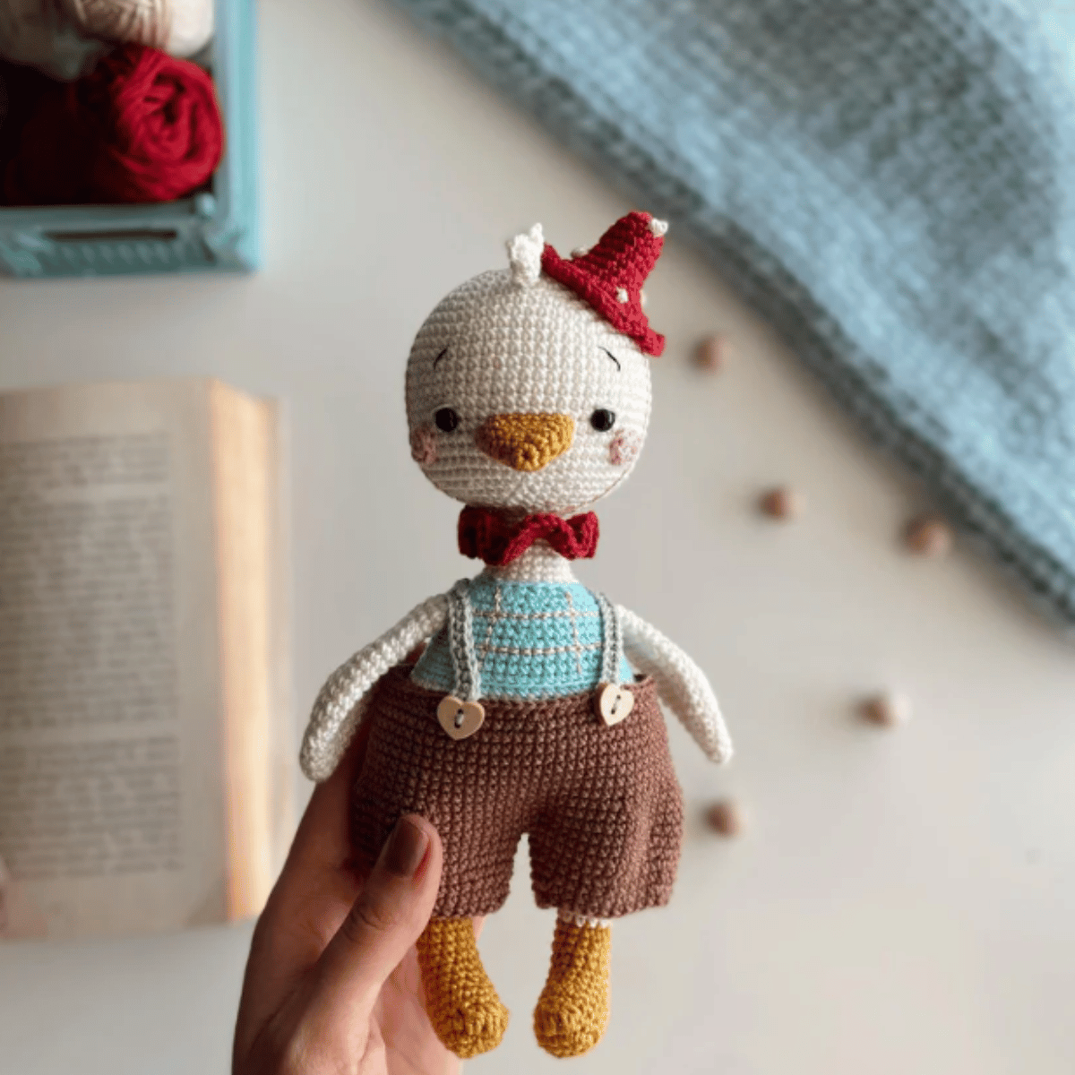 Pol the Goose Amigurumi Crochet Pattern PDF Farm Animal Plush Toy Tutorial