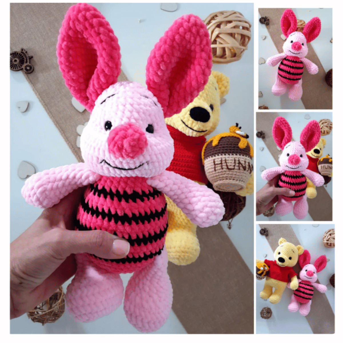 Pippa the Little Pig Amigurumi Crochet Pattern PDF Farm Animal Plush Tutorial