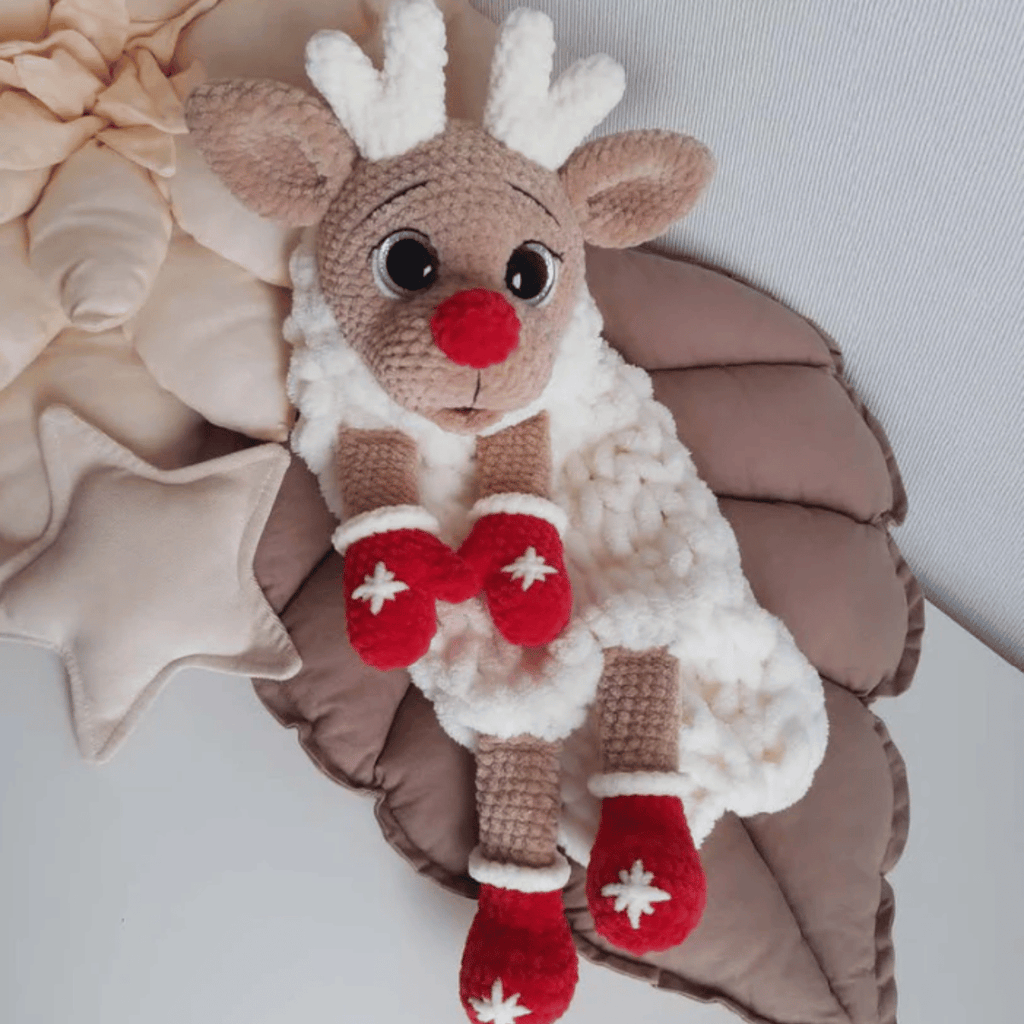 Remy the Pajama Reindeer Amigurumi Crochet Pattern PDF Christmas Plush Tutorial