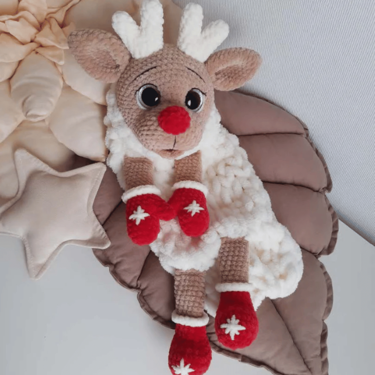 Remy the Pajama Reindeer Amigurumi Crochet Pattern PDF Christmas Plush Tutorial