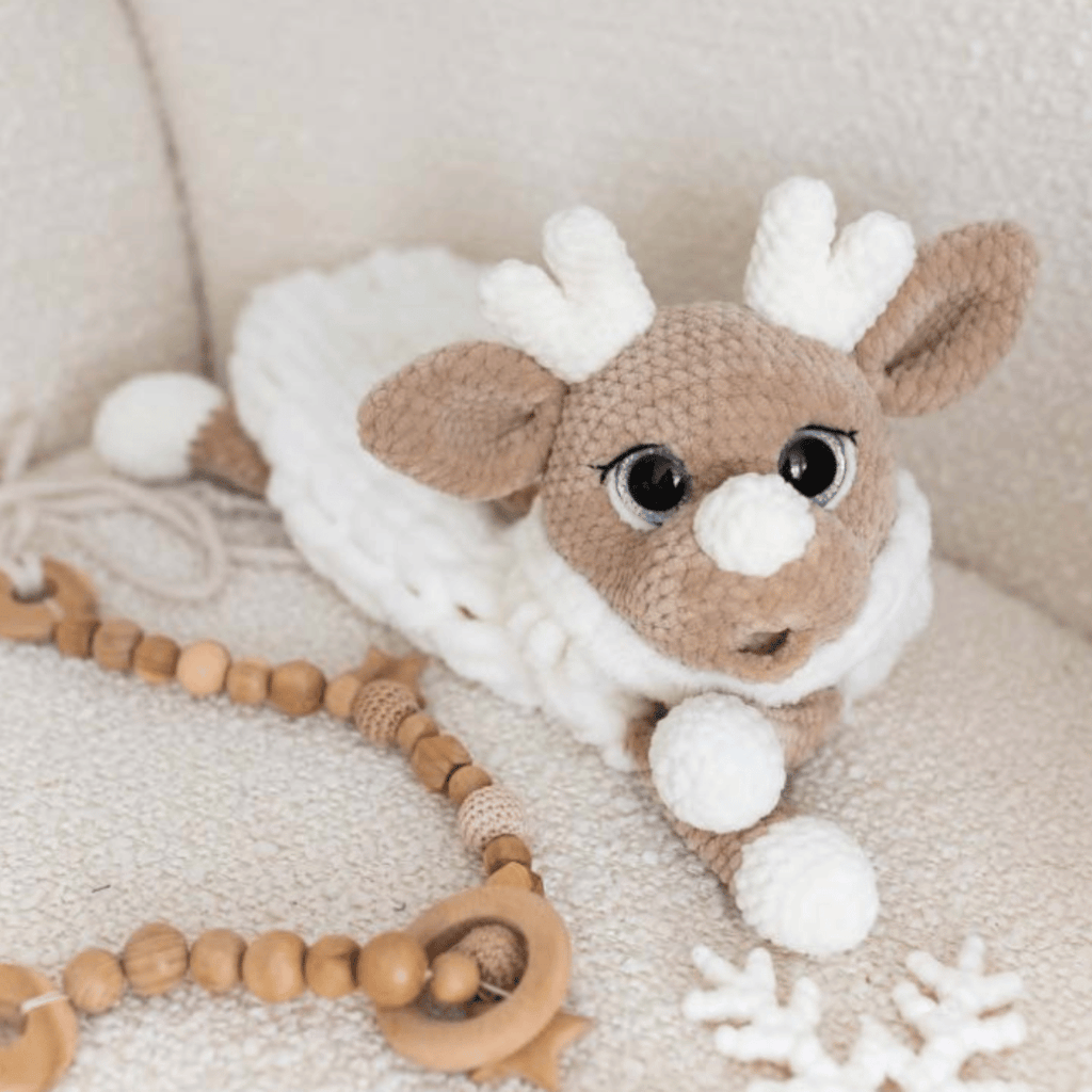 Remy the Pajama Reindeer Amigurumi Crochet Pattern PDF Christmas Plush Tutorial