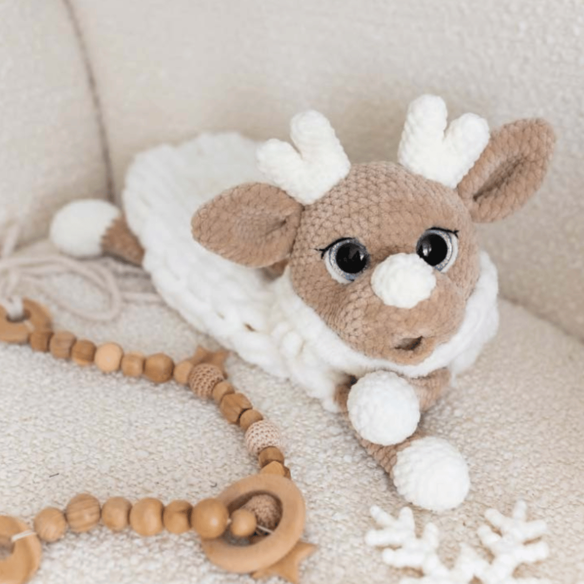 Remy the Pajama Reindeer Amigurumi Crochet Pattern PDF Christmas Plush Tutorial