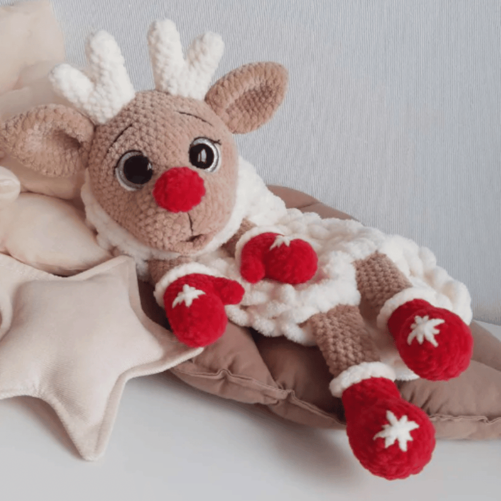 Remy the Pajama Reindeer Amigurumi Crochet Pattern PDF Christmas Plush Tutorial