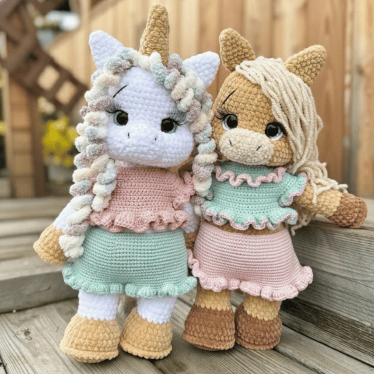 2-in-1 Unicorn & Horse Amigurumi Crochet Pattern PDF with Clothes Tutorial