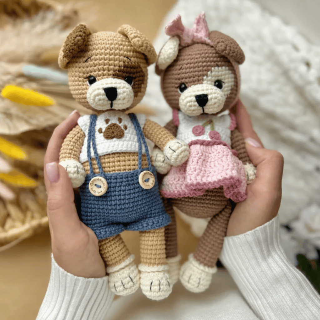 Daisy & Max the Puppies Amigurumi Crochet Pattern PDF Plush Dog Set Tutorial