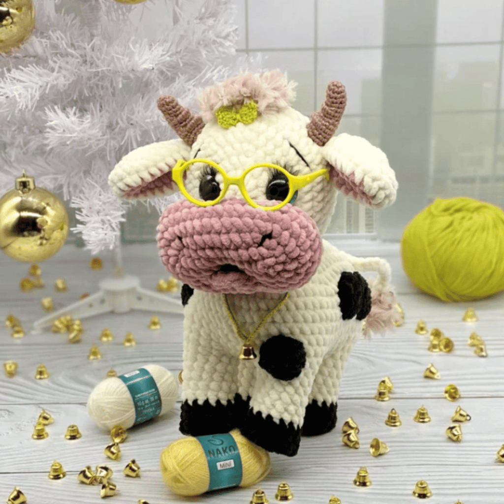 Daisy the Cow Amigurumi Crochet Pattern PDF Farm Animal Plush Tutorial