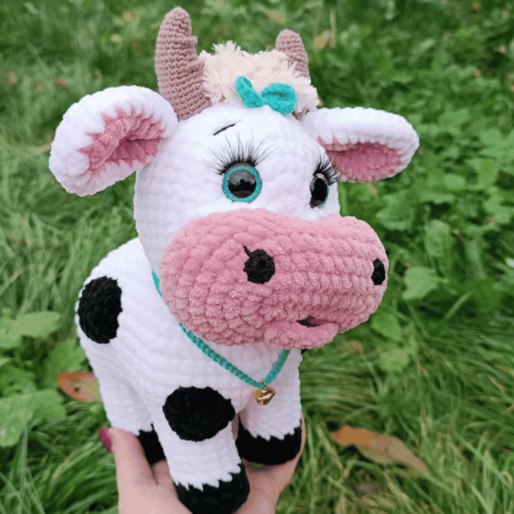 Daisy the Cow Amigurumi Crochet Pattern PDF Farm Animal Plush Tutorial