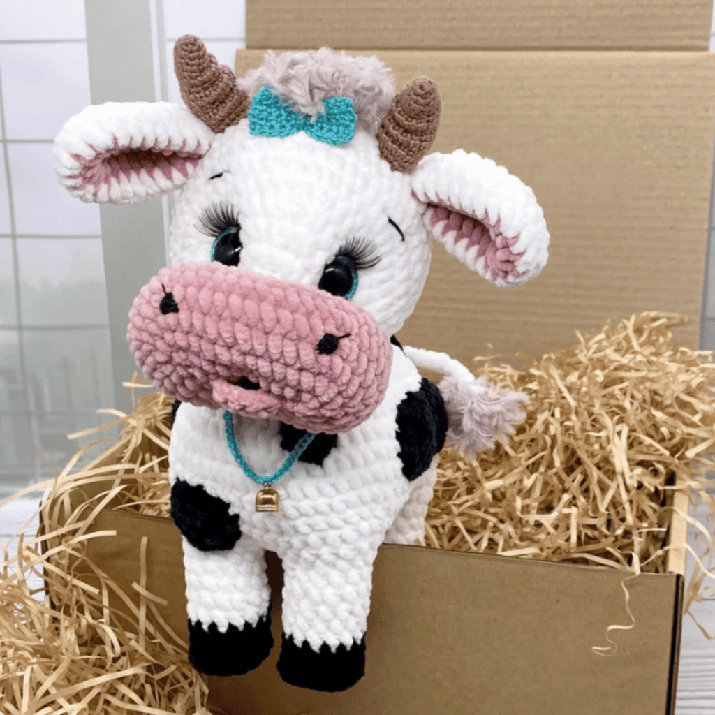 Daisy the Cow Amigurumi Crochet Pattern PDF Farm Animal Plush Tutorial